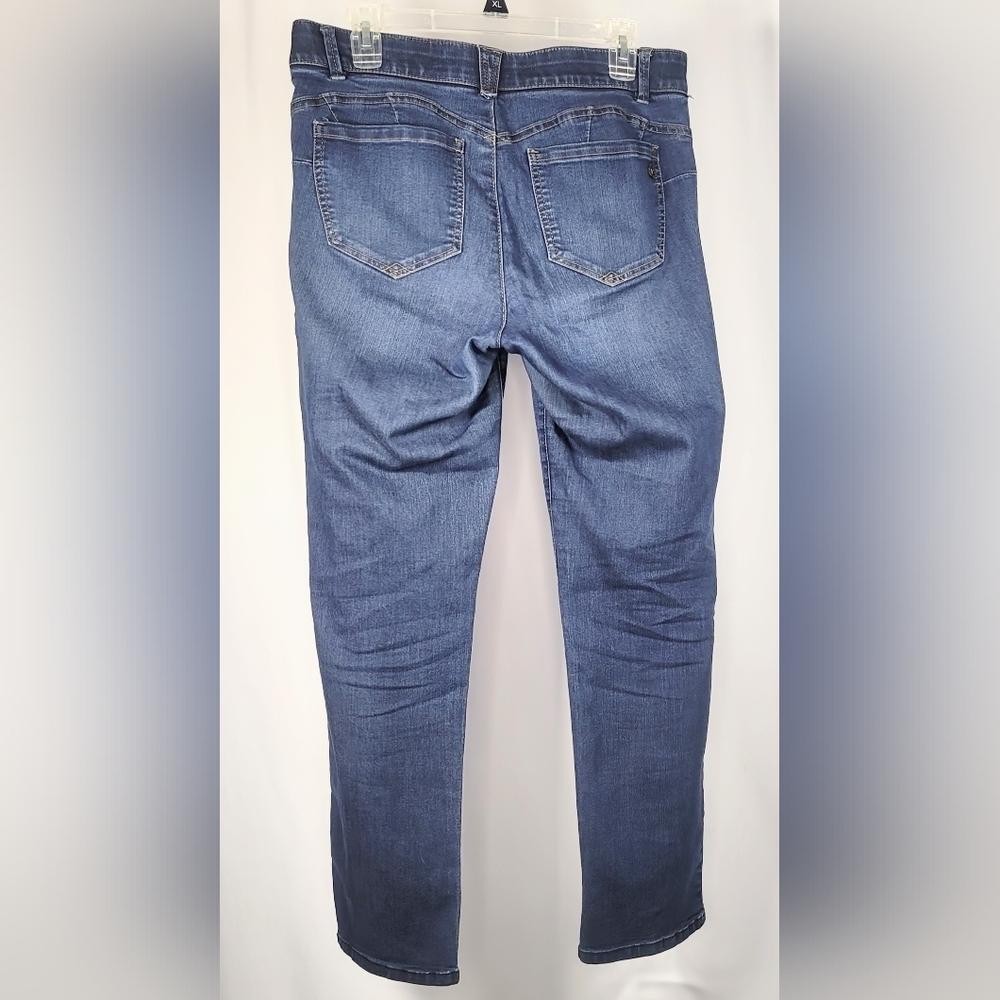 Democracy Ab Solution Jeans Women Size 10 Blue Stretch Denim Slim Straight - Picture 2 of 6